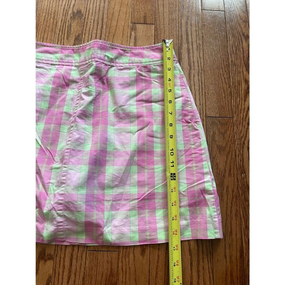 Lilly Pulitzer Pink Green Plaid Skort Women’s Sz 6 - Picture 3 of 10